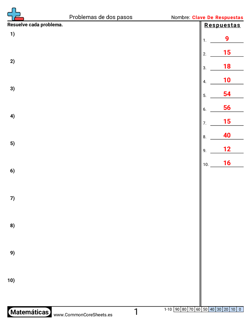 Ejercicios  de problemas multipasos - Restar y multiplicar worksheet