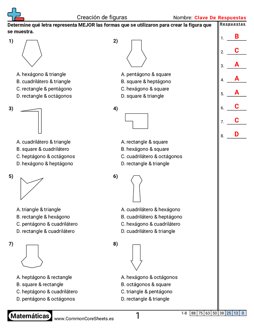 Ejercicios  de formas - Crear figuras worksheet