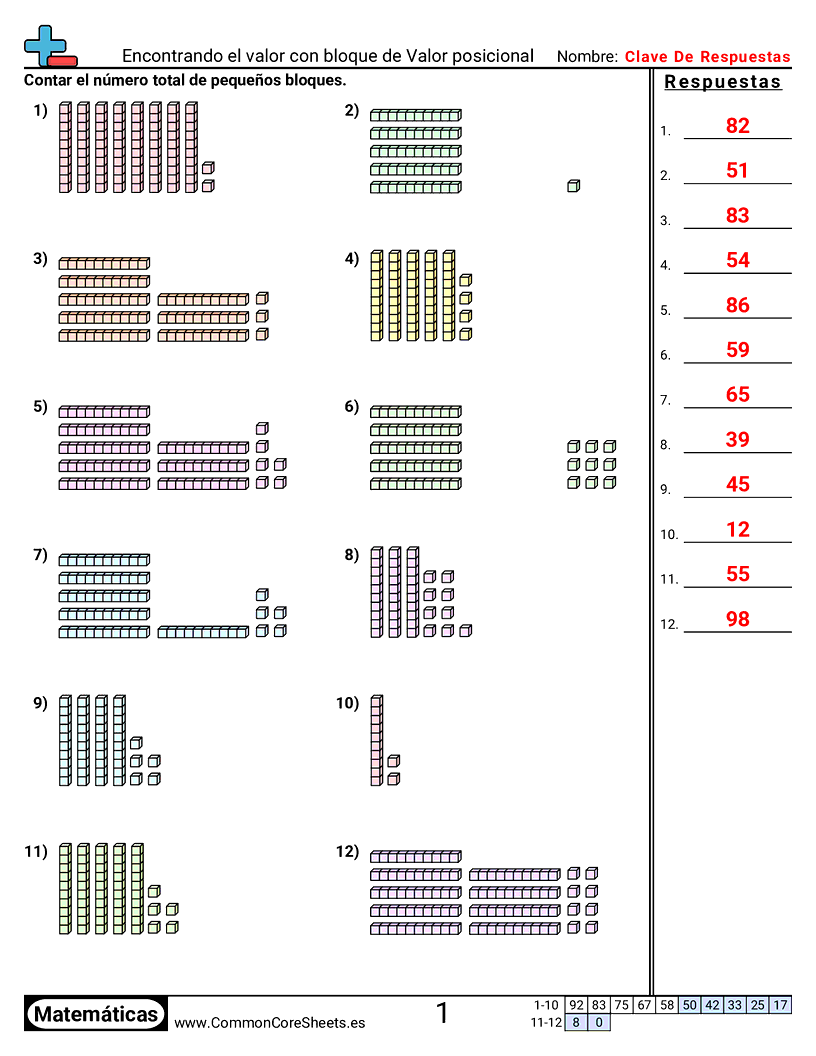 1st Grade Ejercicios  de valor y valor posicional - bloques-de-valor-posicional-decenas-y-unidades worksheet
